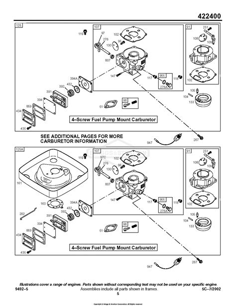 42a7 4 screw fuel pump mount carburetors|Illustrated Parts List .